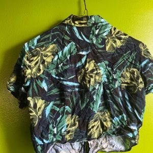 American Apparel Raynon Mid-Tied Floral Top
